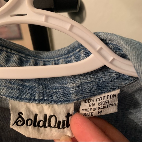 Vintage denim tank button up - Picture 3 of 7